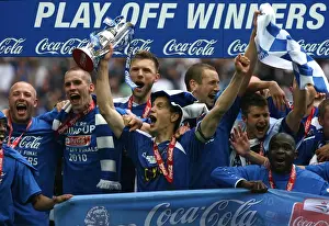 Millwall V Swindon League One Play-off Final Prints: Millwall's Glory: Celebrating Football League One Play-Off Final Victory at Wembley