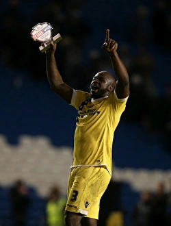 Millwall's Glory: Danny Shittu's Victory Celebration at AMEX Stadium (Sky Bet Championship: Brighton & Hove Albion vs Millwall)