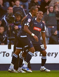 Images Dated 20th November 2011: Millwall's Jay Simpson Scores Equalizer Against Bristol City in Npower Championship (20-11-2011)