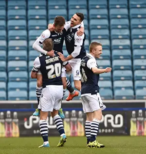 Millwall's Jed Wallace Scores Second Goal: Celebrating at The Den (Sky Bet League One - Millwall vs Blackpool)