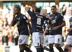 Images Dated 19th March 2011: Millwall's Kevin Lisbie Scores the Winner Against Cardiff City in the Npower Championship