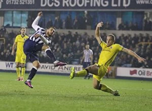 Images Dated 12th November 2016: Millwall's Lee Gregory Scores Third Goal Against Bristol Rovers in Sky Bet League One at The Den