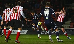 Images Dated 7th February 2012: Millwall's Liam Feeny Scores Late FA Cup Winner Against Southampton (February 7, 2012)