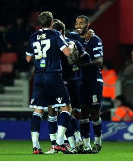 FA Cup - Round 4 Replay, 07-02-2012 v Southampton, St Mary's Stadium Collection: Millwall's Liam Trotter Scores First Goal in FA Cup Fourth Round Replay Against Southampton
