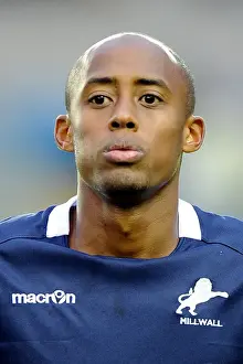 Previous Season Prints: Millwall's Nadjim Abdou in Action: Npower Championship Showdown vs Peterborough United at The Den (2011-2012)