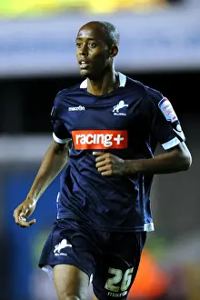 Previous Season Prints: Millwall's Nadjim Abdou in Action: Thrilling Moments from The Den against Peterborough United