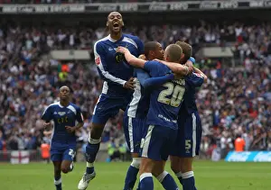 Millwall V Swindon League One Play-off Final Prints: Millwall's Paul Robinson Scores Thrilling Opening Goal in League One Play-Off Final at Wembley