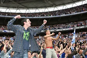 Millwall's Play-Off Triumph: The Fans Jubilant Celebration at Wembley (vs Swindon Town, Coca-Cola Football League One)