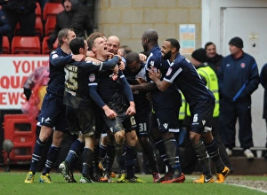 Millwall's Shane Lowry Celebrates Second Goal Against Charlton Athletic in Npower Championship Match