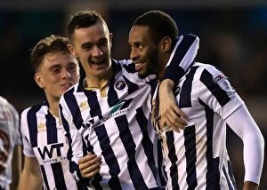 Images Dated 7th January 2017: Millwall's Shaun Cummings Celebrates Second Goal Against AFC Bournemouth in Emirates FA Cup Third