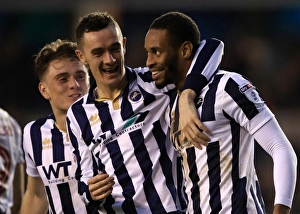 Millwall's Shaun Cummings Celebrates Second Goal Against AFC Bournemouth in Emirates FA Cup Third Round