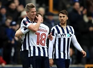 Images Dated 29th January 2017: Millwall's Steve Morison Celebrates First Goal Against Watford in Emirates FA Cup Fourth Round
