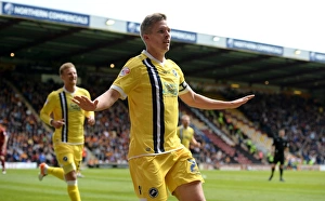 Millwall's Steve Morison Celebrates Second Goal in Sky Bet League One Play-Off against Bradford City (Jon Buckle/PA Wire)