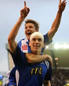 Images Dated 18th May 2010: Millwall's Steve Morison Scores First Goal in Intense Play-Off Semi-Final against Huddersfield Town