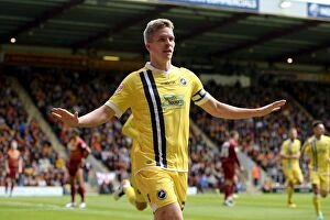 Images Dated 15th May 2016: Millwall's Steve Morison Scores Second Goal in Sky Bet League One Play-Off First Leg against