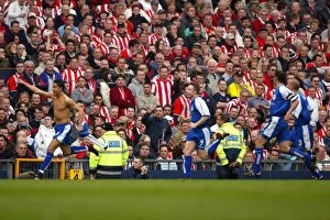 Images Dated 4th April 2004: Millwall's Tim Cahill Scores the Winning Goal in FA Cup Semi-Final Against Sunderland (April 2004)