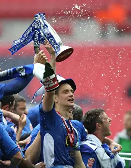 Millwall's Triumph: The Celebration at Wembley after Winning the Play-Off Final against Swindon Town in Football League One