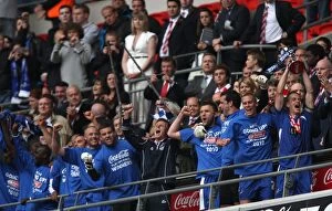 Millwall's Triumph: The Presentation at Wembley - Millwall FC Wins Coca-Cola Football League One Play Off Final Against Swindon Town (Paul Robinson Lifts the Trophy)