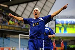 Milwall's Steve Morison Celebrates First Goal in Coca-Cola Football League One Play-Off Semi Final Second Leg against Huddersfield Town at The New Den