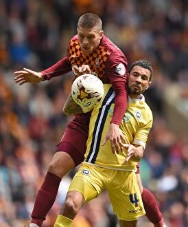 Sky Bet League One - Bradford City v Millwall - Play Off - First Leg - Coral Windows Stadium Collection: Play-Off Showdown: Proctor vs. Edwards - Bradford City vs. Millwall's Intense Battle for Possession