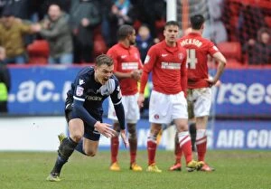 Images Dated 16th March 2013: Shane Lowry's Double Strike: Millwall's Victory Against Charlton Athletic (16-03-2013)