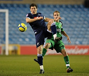 Season 2011-12 Prints: A Striker Showdown at The Den: Henderson vs Doe in FA Cup Third Round Replay