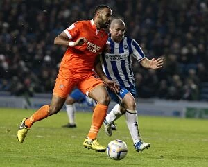 Images Dated 18th December 2012: Trotter vs El-Abd: Clash at the AMEX - Millwall vs Brighton in Football League Championship