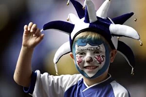 Images Dated 22nd May 2004: Young Millwall Fan's Excitement at the AXA FA Cup Final: Manchester United vs. Millwall